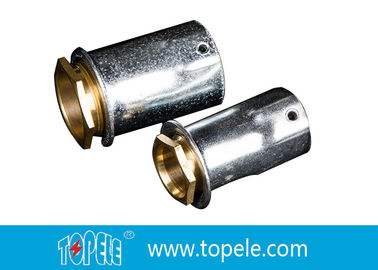 TOPELE 25 मिमी / 32 मिमी बीएस विद्युत conduit पीतल युग्मक के साथ जस्ती युग्मन